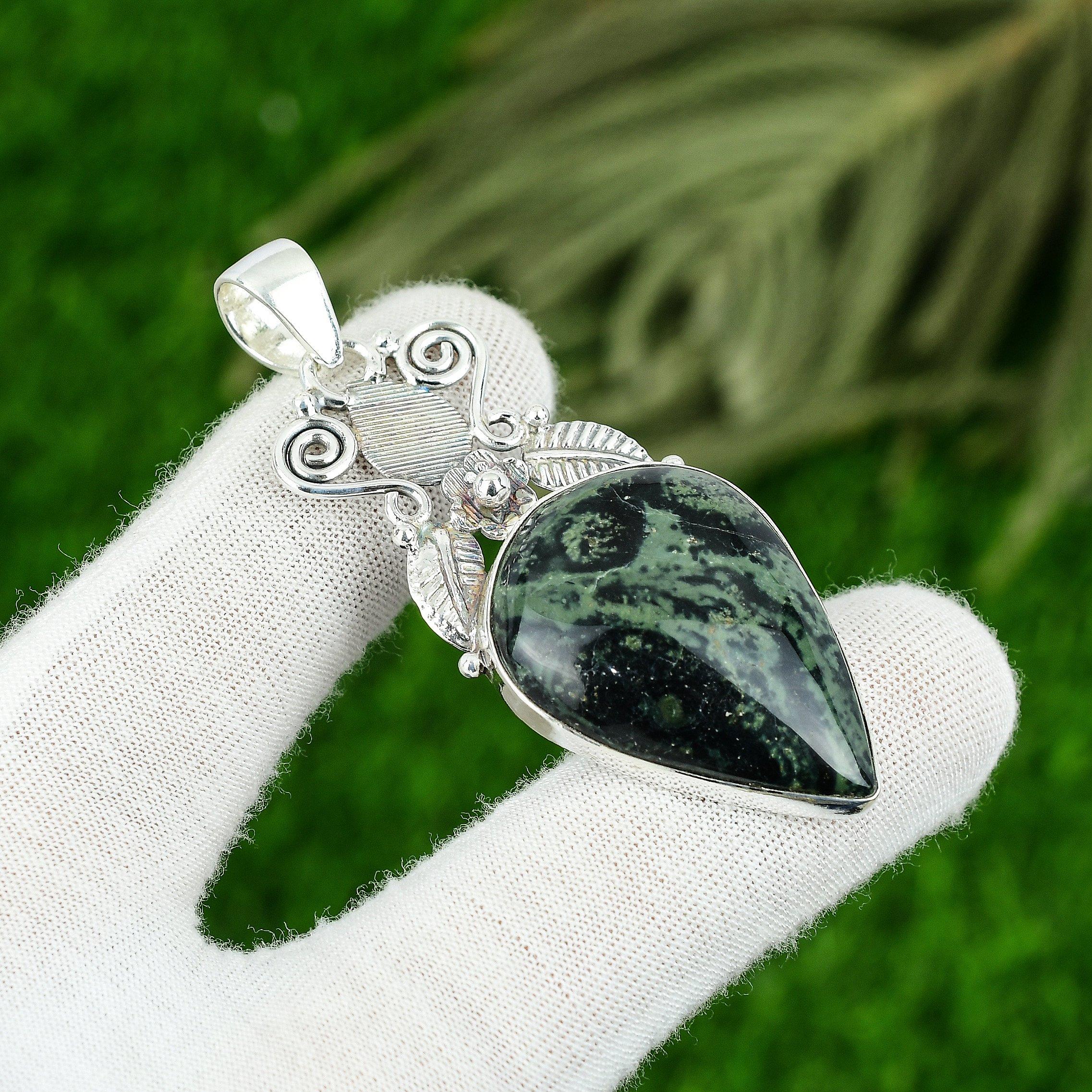 

Mothers day Deal 925 Sterling Silver Natural Kambaba Jasper Wife Pendant Jewelry