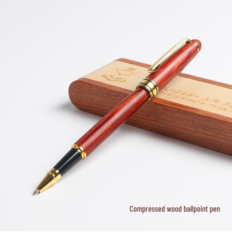 Rosewood & Padauk Fountain and Ballpoint Pen Set - Elegant Business, Office, or Travel Souvenir