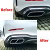 For Mercedes Benz C Class W206 C200 C260 C300 AMG 2022 2023 Rear Throat Exhaust Pipe Muffler Tips Cover ABS Car