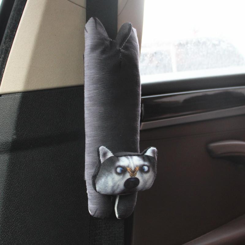 Kawaii Plush Kitten Car Safety Belt Cover Pads Universal Auto Shoulder Cushion Protector Vehicle Seat Strap for Women Children