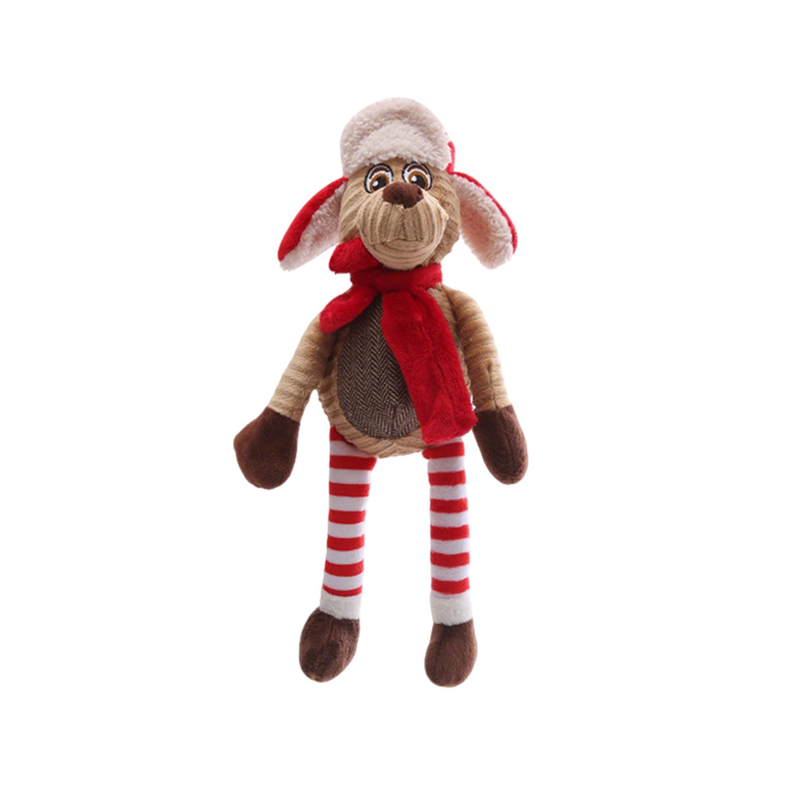 

Christmas Squeaky Dog Toy, Plush Chew Toy For Small And Medium Dogs One Size