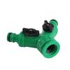 Ball Valve 2 Way No Leakage Plastic Y Connector Faucet Splitter for Watering