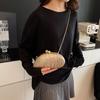 Geometric Shell Clutch Bag Acrylic purse women wedding evening party cute ivory pearl color handbag Small Crossbody Phone bag