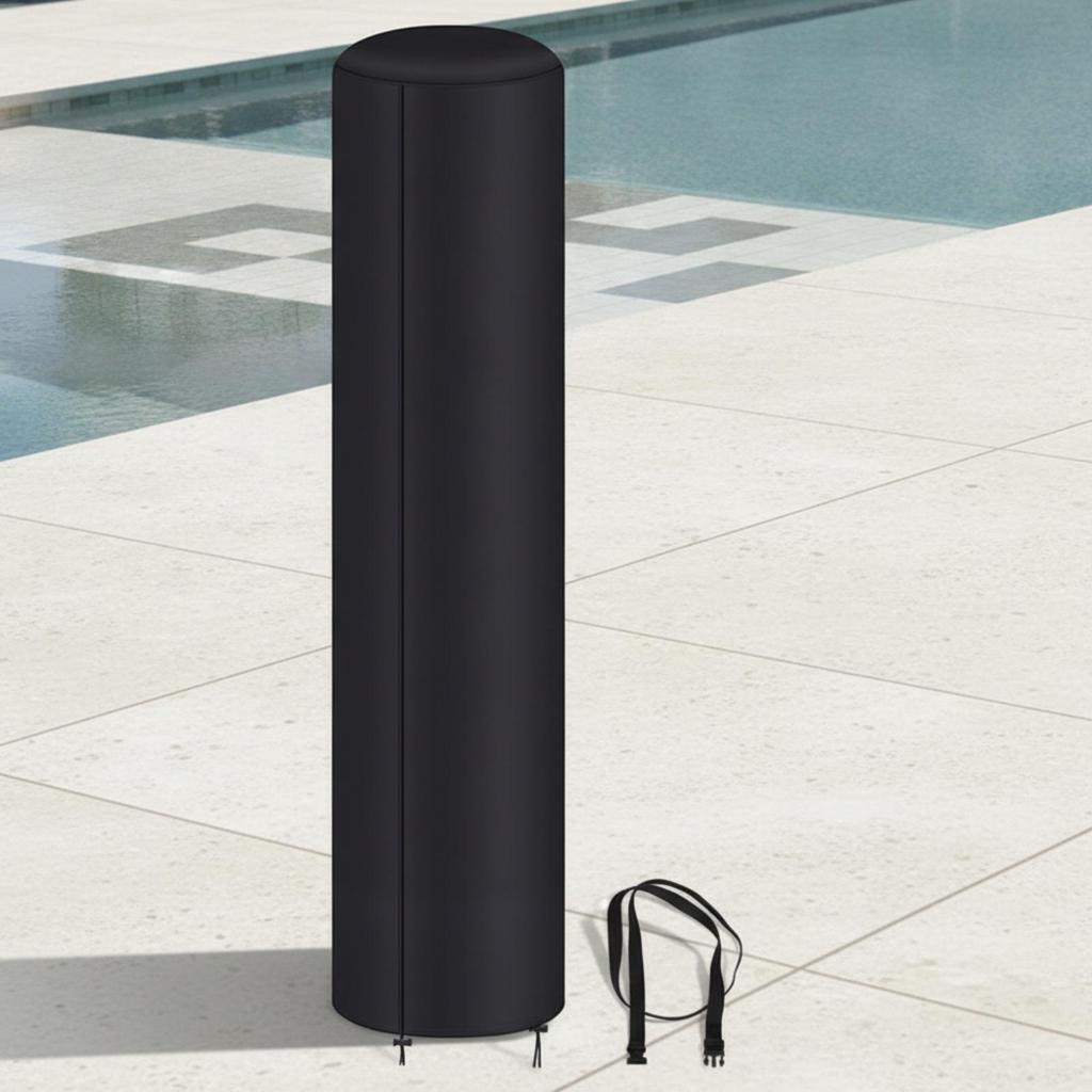 Cylindrical Solar Shower Guard Cover Adjustable for Garden