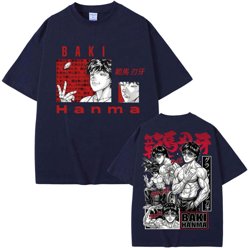 Anime Baki HaUnisex Harajuku T Shirts Vintage Unisexga Y2k Fashion T Shirt Unisex Women Oversized Cotton Casual Tshirt Streetwear Male