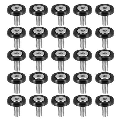 ACROPIX Auto Stoßstange Kotflügel Unterlegscheiben Schrauben Motorraum Verkleidungsset Edelstahl M6x20mm Schwarz 25 Sätze