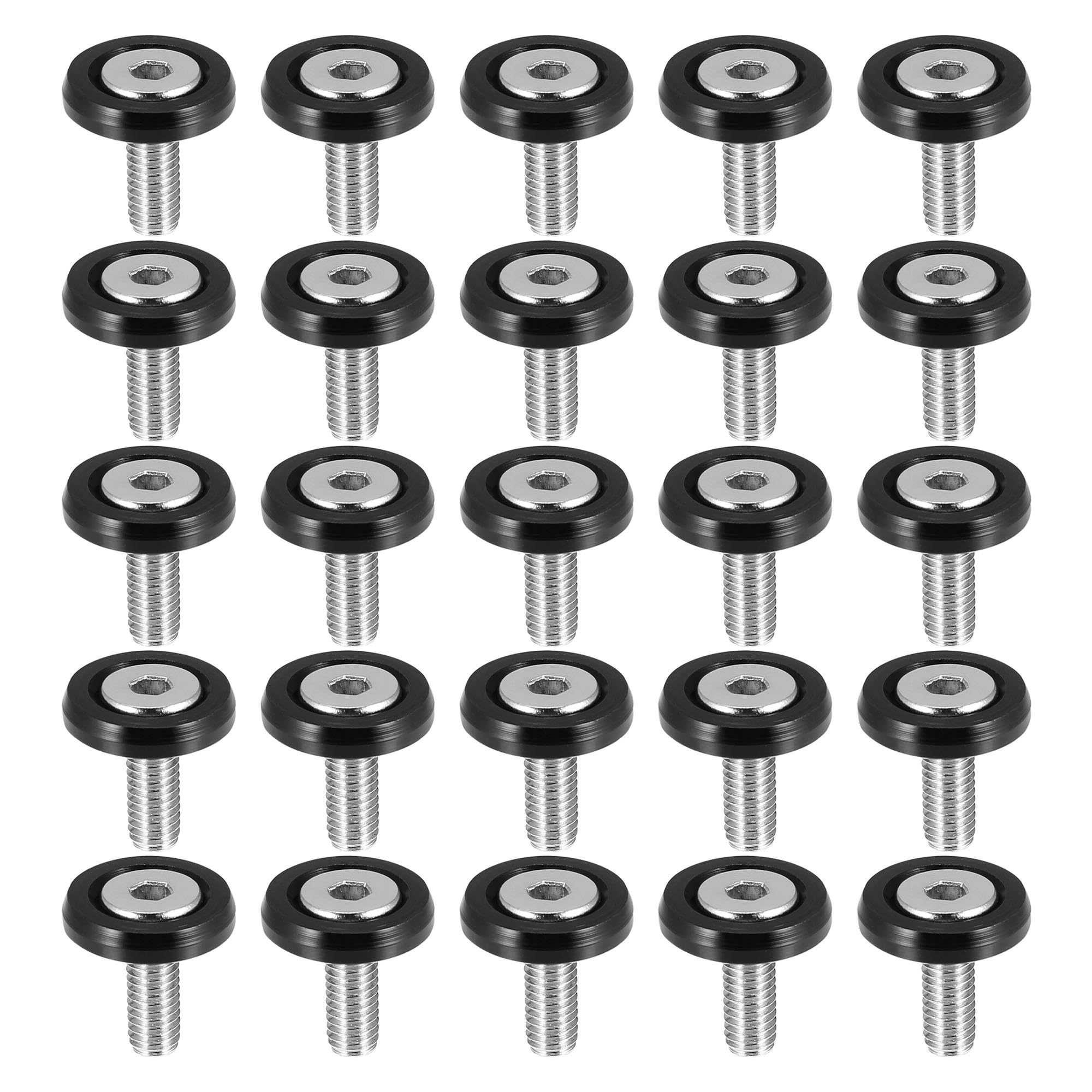 

ACROPIX Car Bumper Fender Washer Bolts Engine Bay Dress-Up Kit Stainless Steel M6x20mm Black 25 Sets чёрный