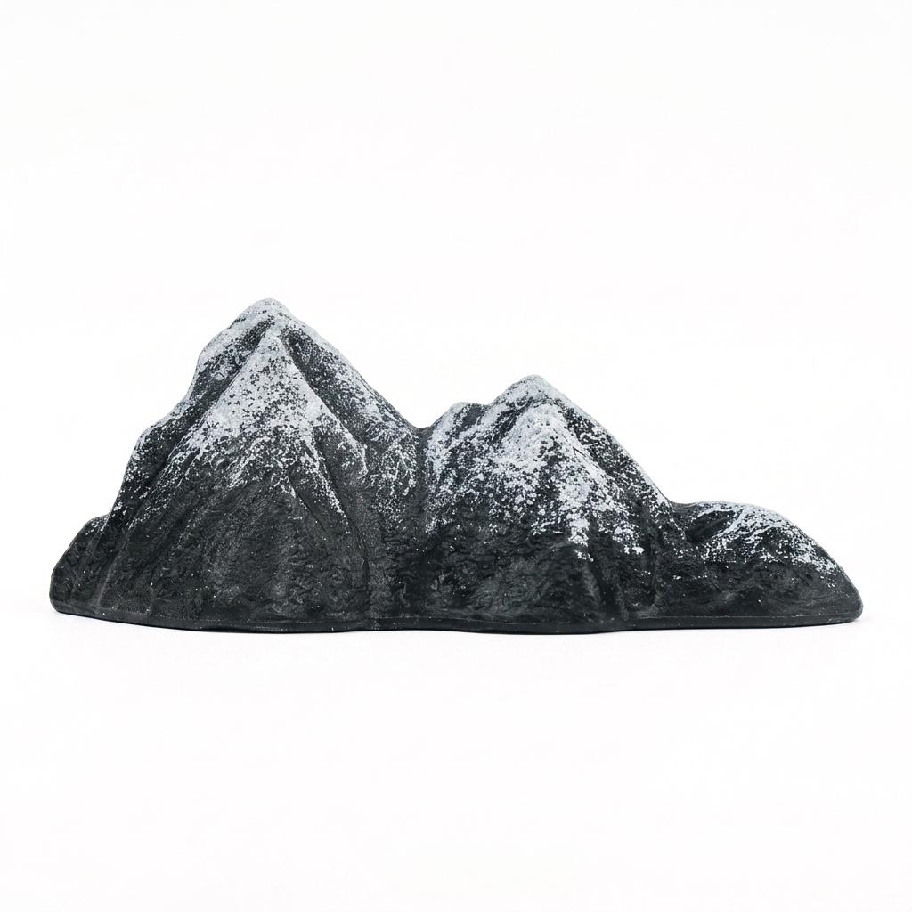 Zen-style Aquarium Rock Ornament Mini Landscape Resin Stone for Fish Tank Decoration Waterproof Ink Snow Mountain Style