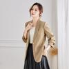 TERRE BLEUE Women's Loose Fit Single-Breasted Blazer