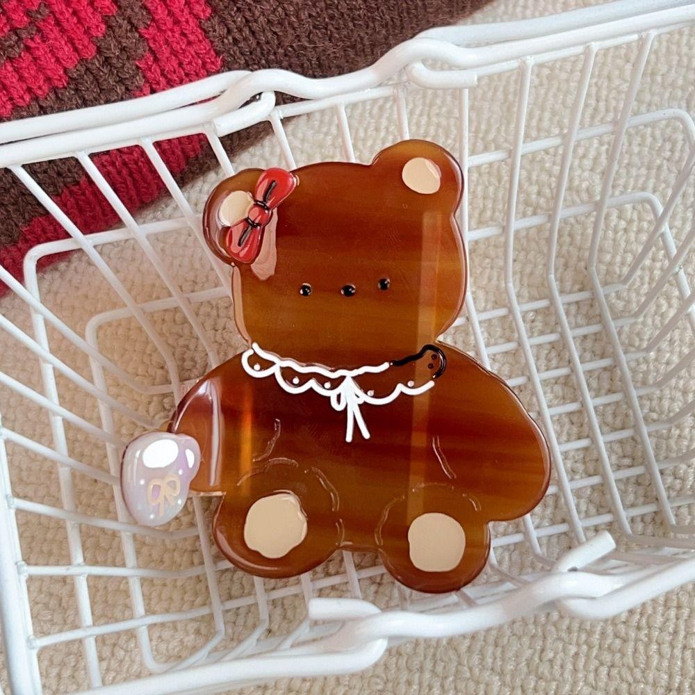 Sweet Acetic Acid Hair Claw Kawaii Hair Clip Trendy Cartoon Bear Shark Clip  Daily