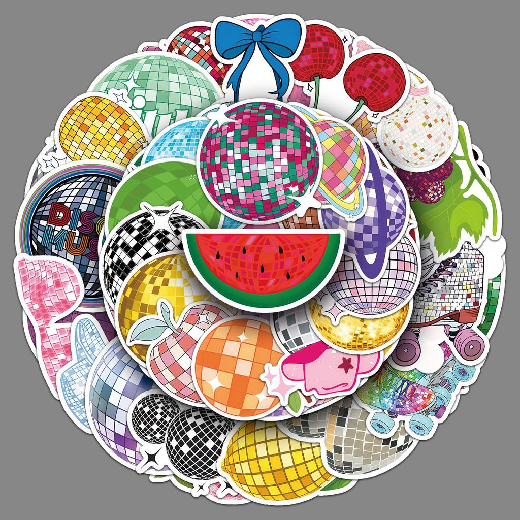 50 Naklejek Graffiti Kula Dyskotekowa Personalizowane Kreatywne Fajne Zabawa Dekoracyjne Etui na Telefon Komórkowy Skateboard Walizka Naklejki