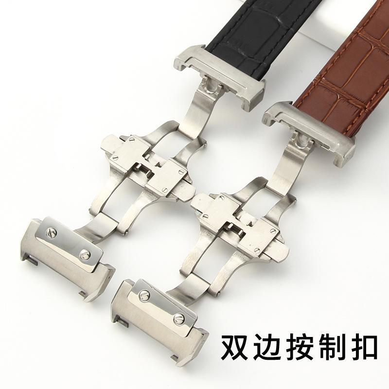 ONECowhide Leather Watch Strap for Cartier Santos 100 Series Watch Bracelet Waterproof Sweatproof 20mm 23mm Accessories ReplacementMN