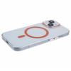 For iPhone 13 Magnetic Phone Case Thickened Hard PC Cover with Metal Buttons