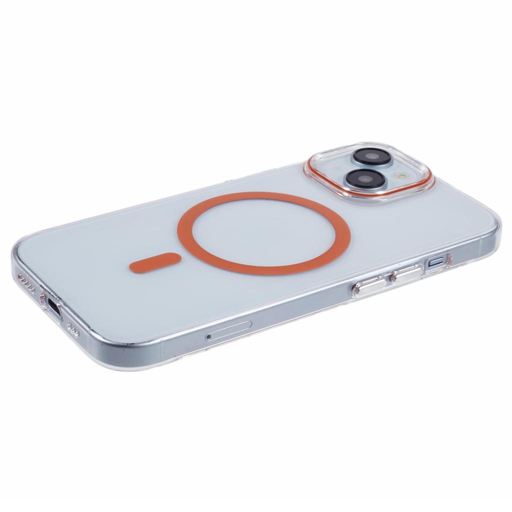 For iPhone 13 Magnetic Phone Case Thickened Hard PC Cover with Metal Buttons