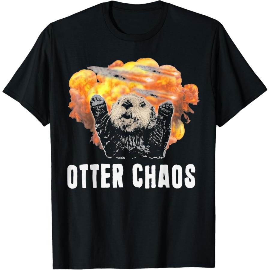 Otter Chaos Fire Otter War T-Shirt XXXXXL чёрный