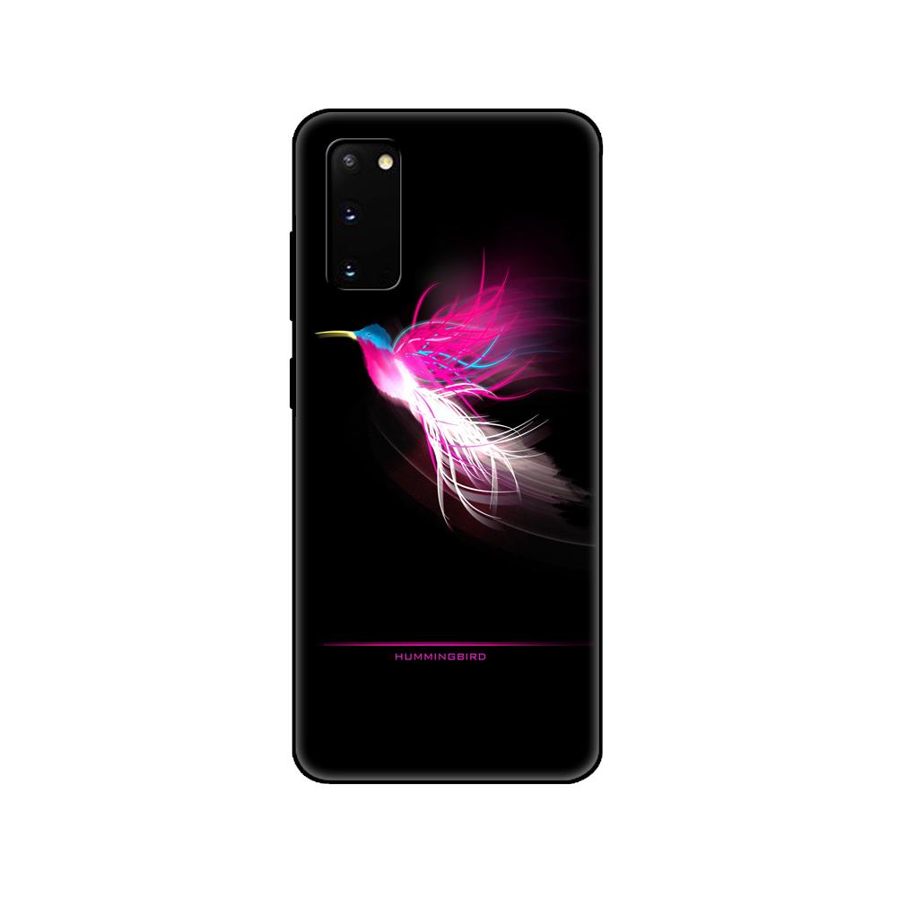 Черный чехол из ТПУ для Samsung Galaxy S20 /S20 PLUS/S20 ultra/S20+ /S20FE задняя крышка симпатичная колибри Samsung S20