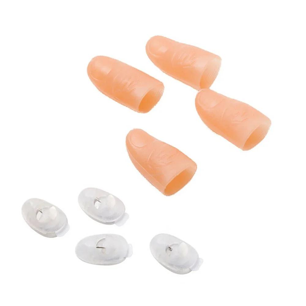 6/4/2Pcs Magic Trick Light Fingers Fake Thumb Tips Stage Show Halloween Prop Prank Magic Props And Accessories Novelty Toys