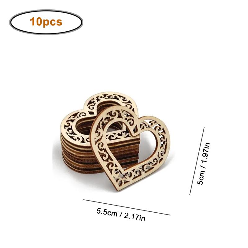 

10pcs/lot DIY Natural Wood Slice Various Shape Solid DIY Art Creative Decorating Wear-Resistance Heart Oval Slices for Arts