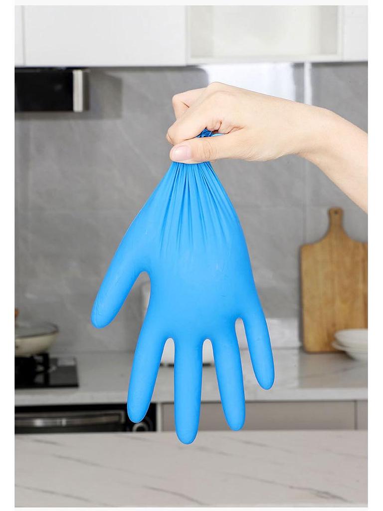 Luvas Nitrílicas Descartáveis Duráveis de Qualidade Alimentar para Limpeza Doméstica