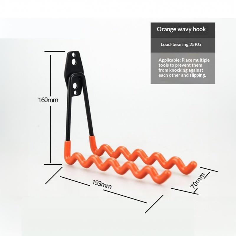 Heavy Duty Wall Mount Iron Hook Anti-Slip Garage Organizer Hanger for Bicycle Ladder Yard Tool Storage