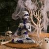 Resin Halloween Yoga Skull Sculpture Scary Yoga Skeleton Figurine  Haunted House