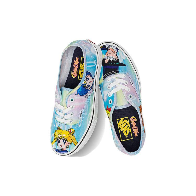 Sailor Moon X Vans Authentic Pretty Guardian & Tuxedo Mask Unisex Sneakers Blue Multi VN0A5KS9448