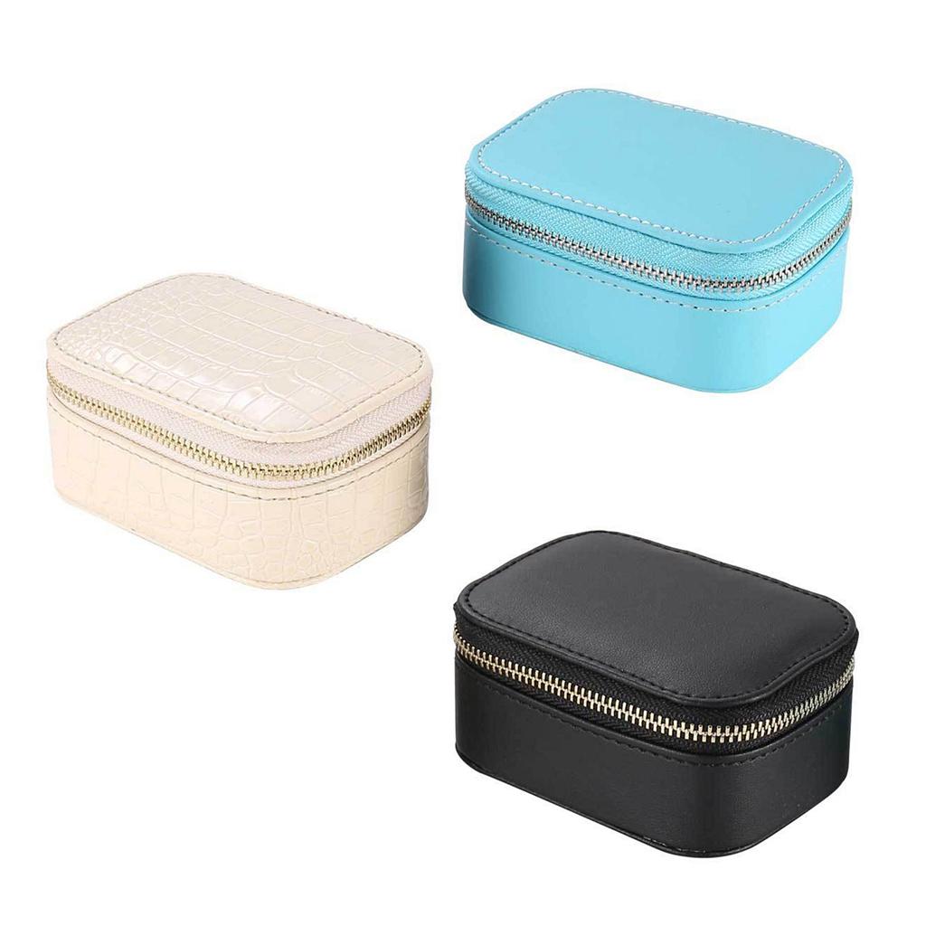 Fashion Jewelry Box Necklace Ring Earring Jewelry Display Storage Box PU Leather Portable Storage Box for Necklace Watch