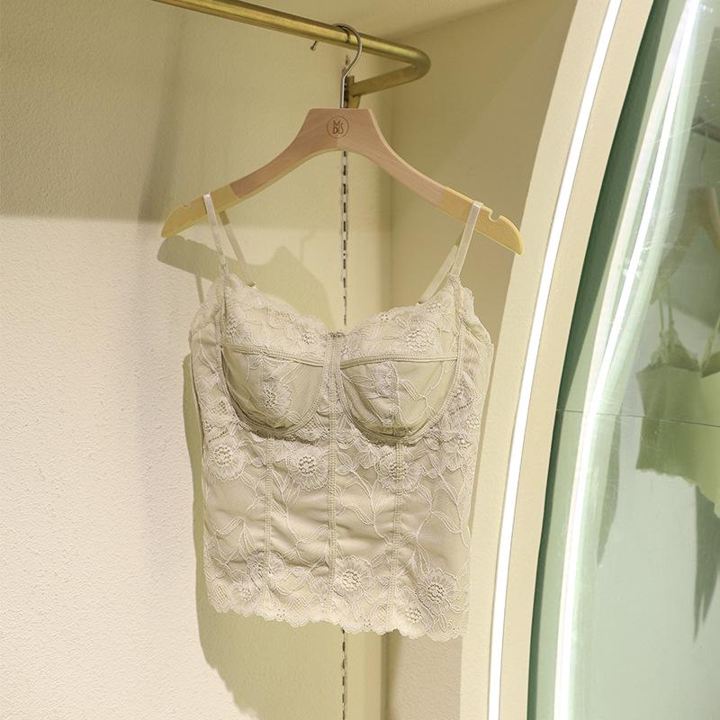 Sexy Slimming Lace Camisole with Built-in Bra Pads for Women