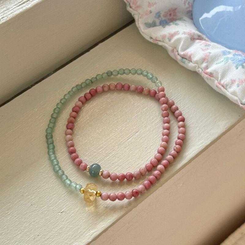 High End Light Luxury Natural Stone Handmade Beaded Bracelet Chinese Style Womens Hand Jewelry