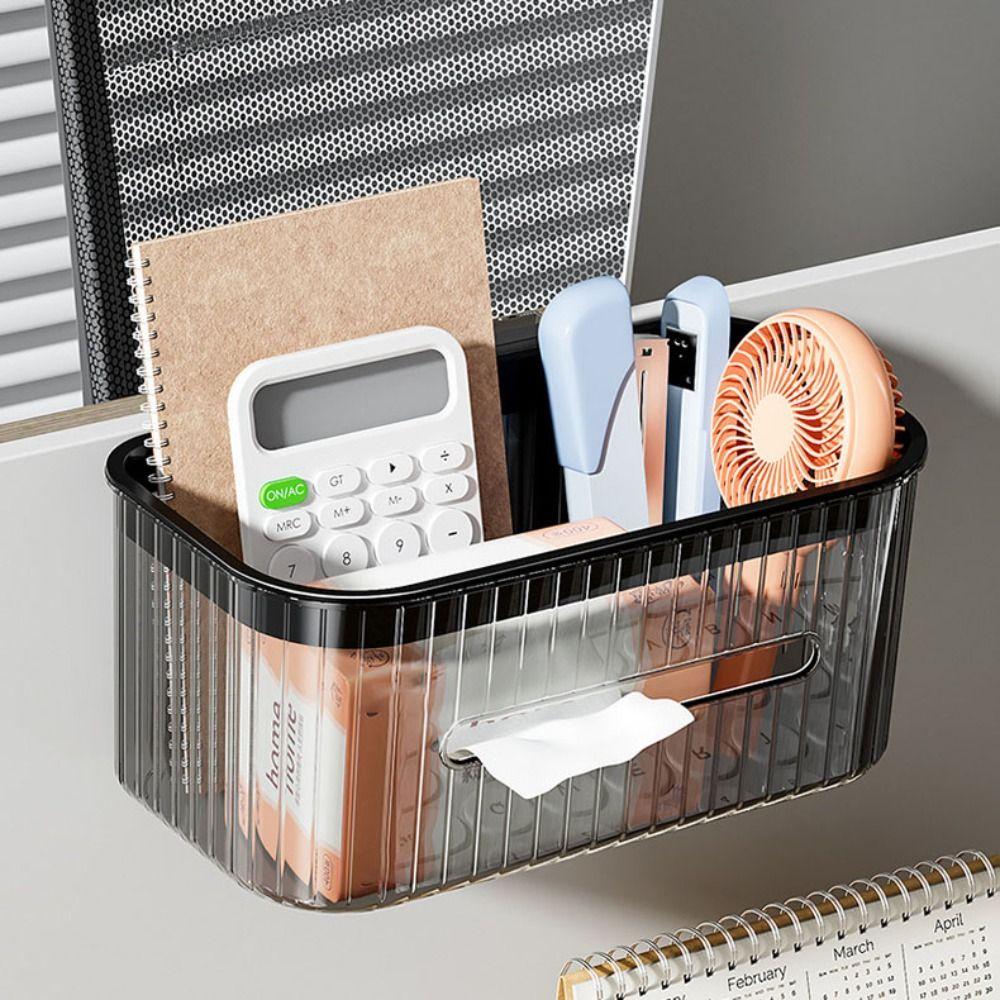 Large Capacity Bedside Storage Basket Square Sundries Rack Stationery Storage Box  Bedroom