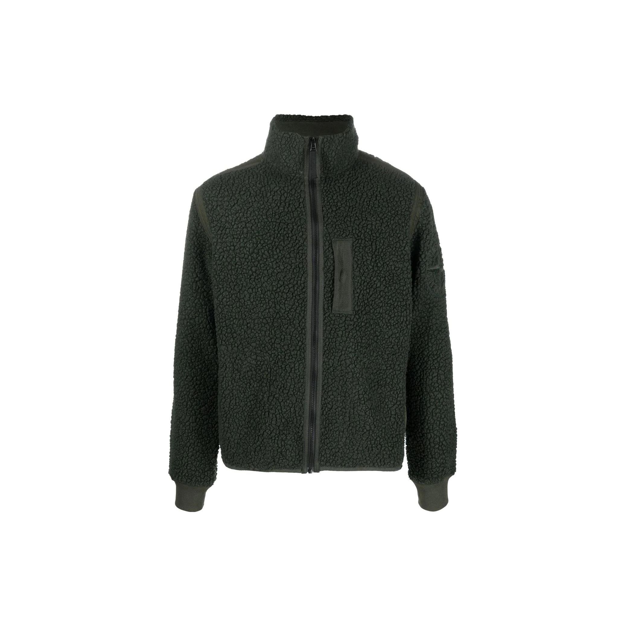 

Stone Island Solid Color Logo Embroidered Zip-Up Stand Collar Jacket Men jackets Green 771561441-V0058 XXL