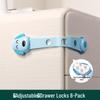 Children's Adjustable Safety Lock for Drawers, Cabinets, and Refrigerators - Anti-Pinch, Transparent, Baby-Proof Latch.