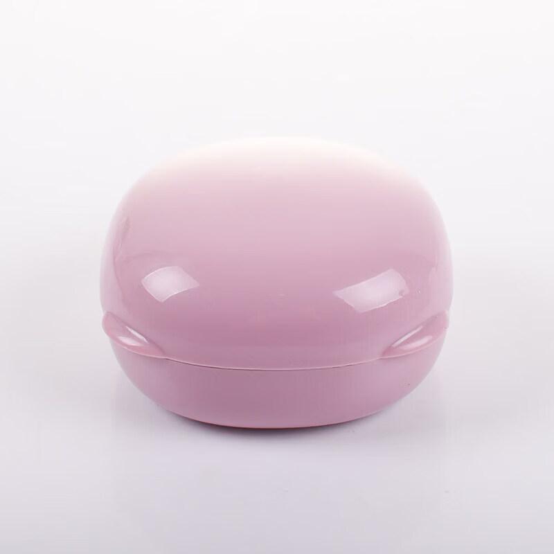 LIEI Cute Round Portable Travel Soap Dish with Lid & Drainage
