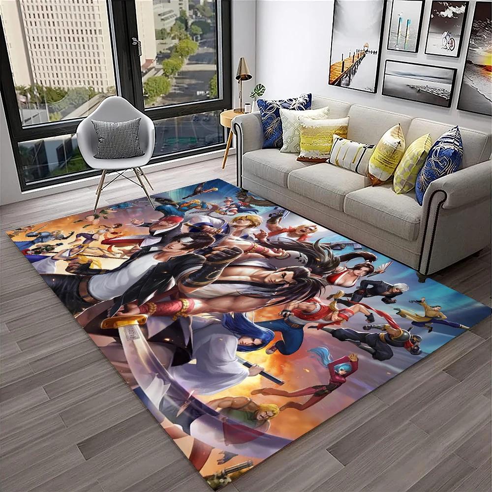 3D Retro Game King of Fighters Gamer Carpet Rug for Home Living Room Bedroom Sofa Doormat Decor,kids Area Rug Non-slip Floor Mat
