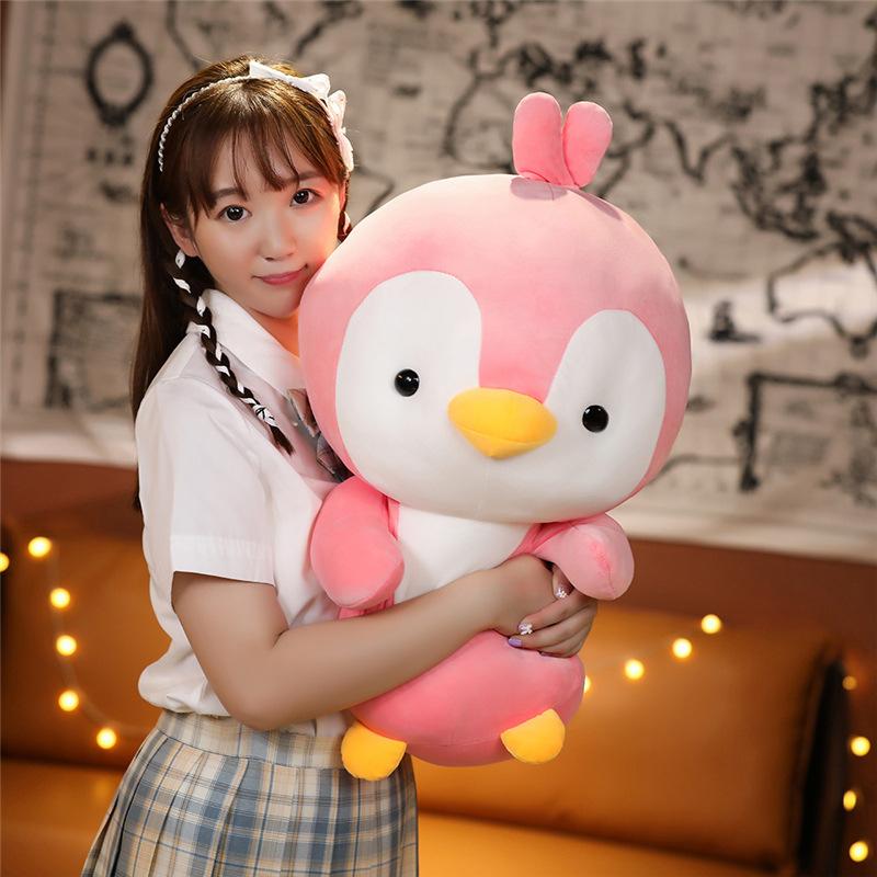 Pink Penguin Doll Plush Toy Emperor Penguin Doll Girls Bed Sleeping Pillow Children'S Soothing Ragdoll