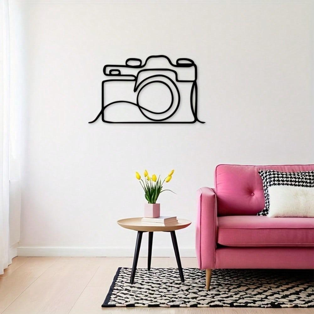 Vintage Camera Metal Wall Art Minimalist Photo Studio Decor Gift for Photographers
