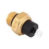 Motorcycle Cooling System Temperature Sensor with Single Blade Terminal, Threaded Metal Body and Sealing Gasket for Sensor Service Work