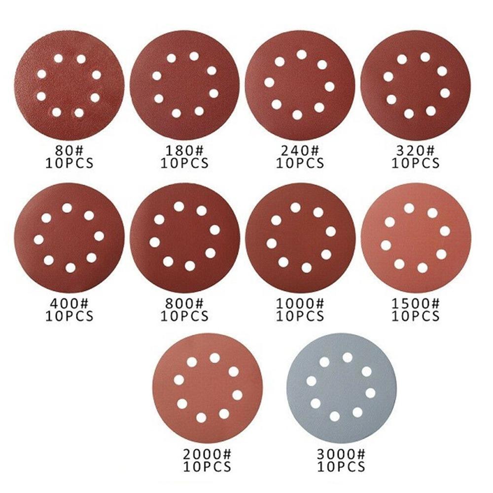 

125мм Интерфейсная шлифовальная подушка 5 дюймов 8 отверстий Полировальный инструмент Шлифовальный диск Наждачная бумага Металл