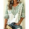 Damen Weiße Bunte Floral Bestickte Krawattenhals Bluse, Lässige Lockere Oberteile für Frühling Sommer Tägliches Tragen & Urlaubsanlässe