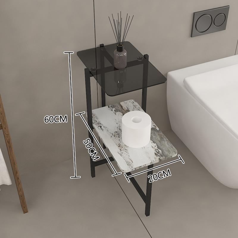 

Narrow Bathroom Storage Shelf Toilet Side Organizer Slim Space-Saving Shower Room Utility Rack for Bath Accessories