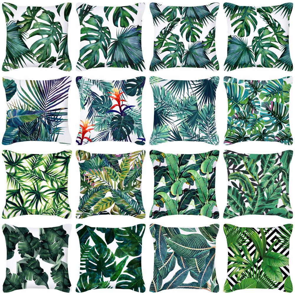 New Nordic Home Green Plant Tropical Fruit Pillowcase Without Pillow Core Cushion Cover Waist Pillowcase