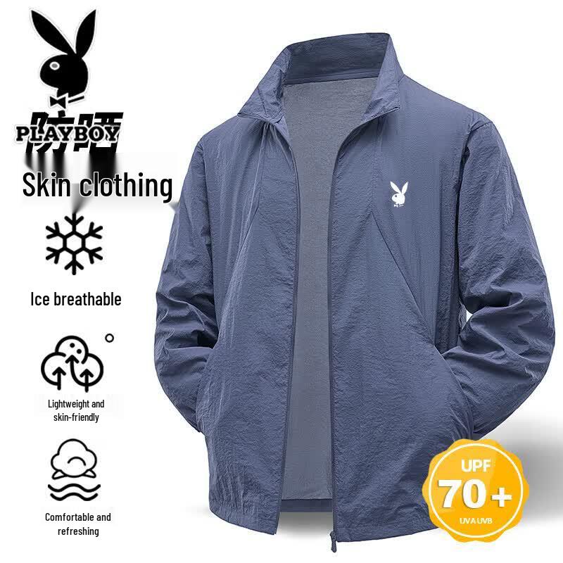 

PLAYBOY Men s Summer Ice-Feel UV Protection Long-Sleeve Jacket M