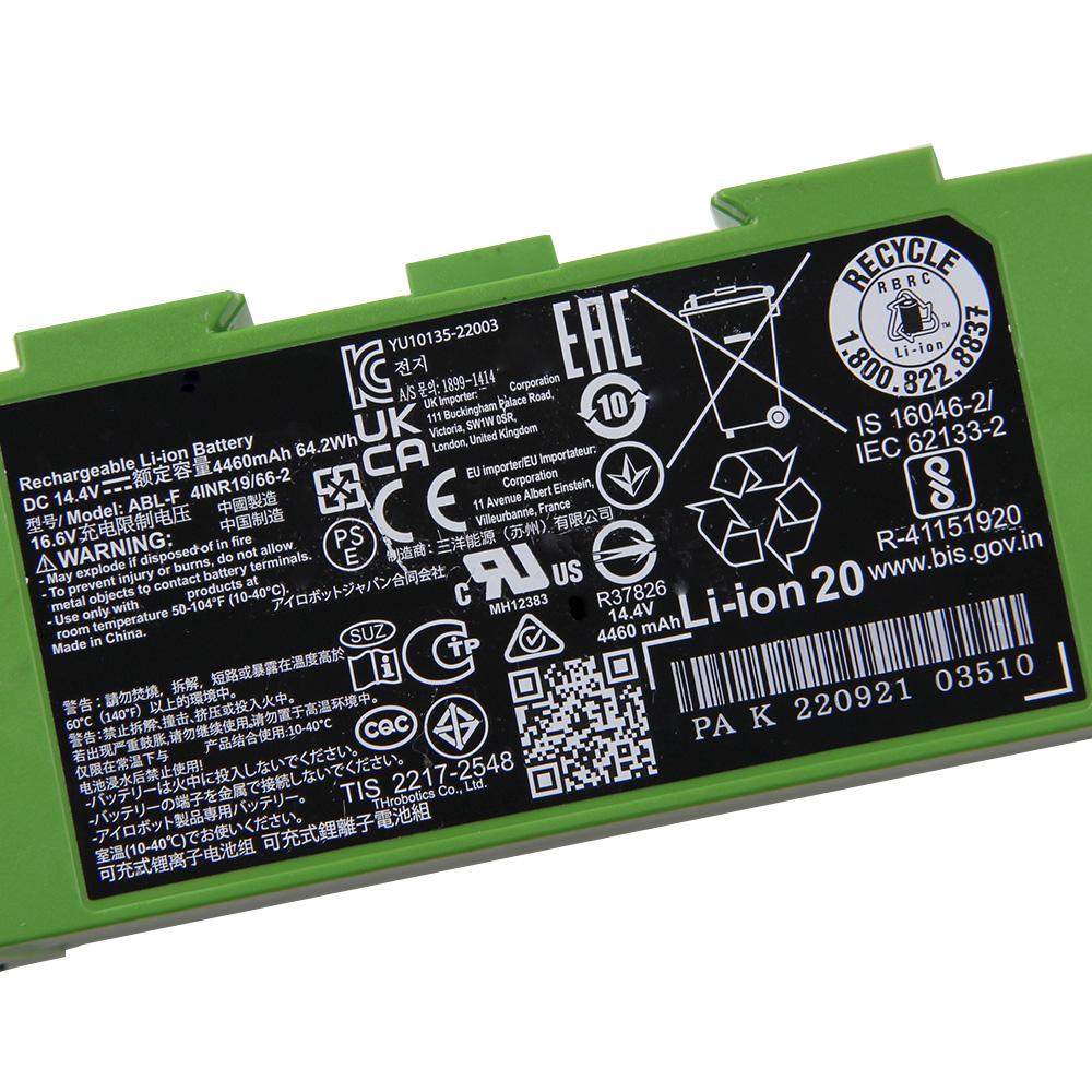 Rechargeable Lithium Battery For iRobot Roomba E5 J9+ J8+ i8+ i3 i4 i7+ i8 E6 7550 ABL-F Sweeping Robot Battery 4460mAh