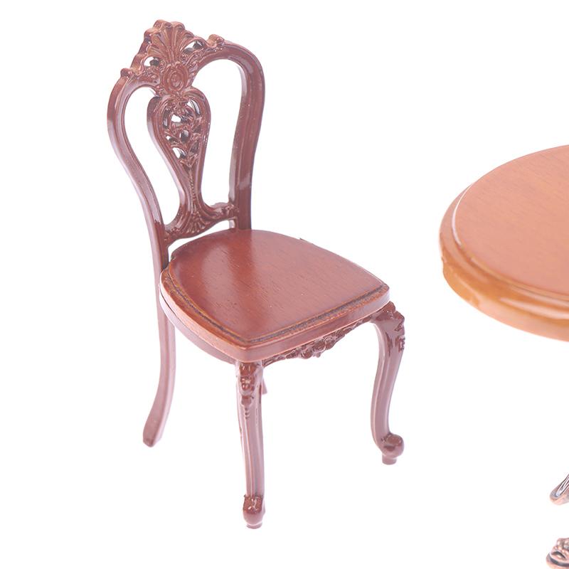 1/12 Wood Dollhouse Miniature Wooden Furniture Miniature Round Stool/Table