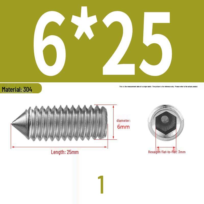 12.9 Edelstahl 304 Innensechskant Kegelspitze Gewindestift M2/M3