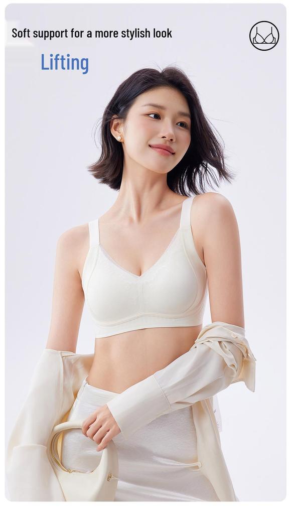 Seamless Jelly Soft Support Bra for Women - Comfortable, Wire-Free, Anti-Sag, Plus Size, Breathable, and Smooths Underarm.