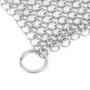 4-8 Inch Cast Iron Cleaner Chain with Hanging Ring Cast Iron Scrubber Cookware Rust Remover Scraper Home Kitchen Cleaning Tools