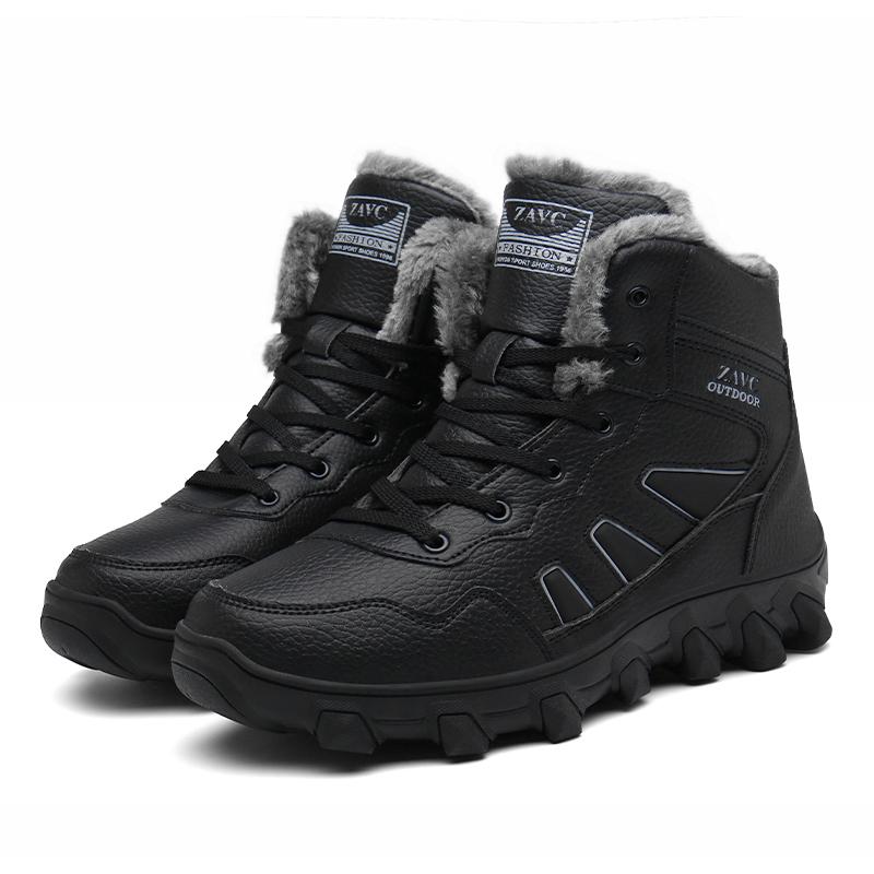 TUINANLE Men's High Quality Winter Snow Boots - Non-Slip Warm Thick Cotton Shoes for Outdoor Hiking Mountain