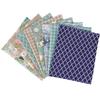 Set of 8 Floral Print Cute for DIY 46x56cm Fabric, Scraps, Crafts,