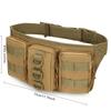 Men's Tactical Waist Bag with System, Hands-Free Outdoor Pack for Camping Hiking Hunting, Durable Nylon Survival Gear